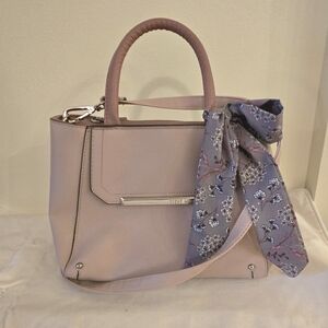 Steve Madden Blush Pink Satchel with Floral Scarf